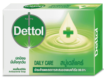 เดทตอล สบู่ก้อนแอนตี้แบคทีเรีย สูตรเดลี่แคร์ 65g