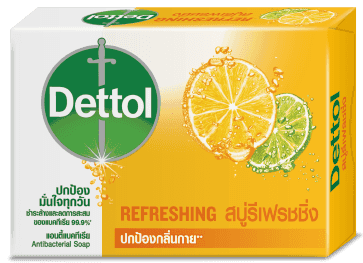 เดทตอล สบู่ก้อนแอนตี้แบคทีเรีย สูตรรีเฟรชชิ่ง 65g
