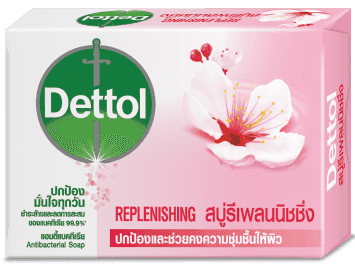 เดทตอล สบู่ก้อนแอนตี้แบคทีเรีย สูตรรีเพลนนิชชิ่ง 65g