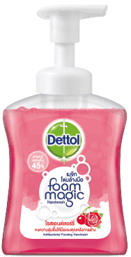 เดทตอล โฟมล้างมือ แอนตี้แบคทีเรีย สูตรโรสแอนด์เชอร์รี่ 250ml