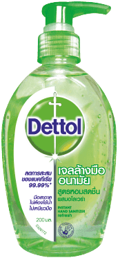 เดทตอล เจลล้างมืออนามัย สูตรหอมสดชื่น ผสมอโลเวร่า 200ml