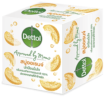 เดทตอล สบู่ก้อนแอนตี้แบคทีเรีย Approved by Moms สูตรออเรนจ์