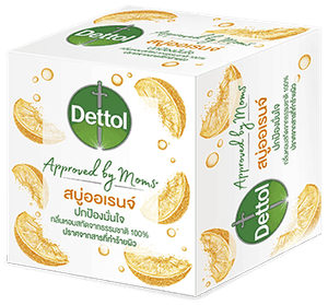 เดทตอล สบู่ก้อนแอนตี้แบคทีเรีย Approved by Moms สูตรออเรนจ์